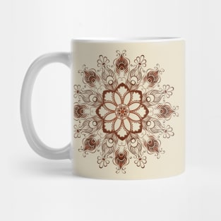 Mandala of Peacock Feathers Mug